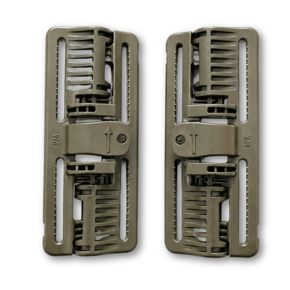 ROC/80 quick-release buckle Brown gray [RAL 7013] (set L+R)