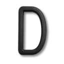 D RING 40 Half Circle ITW NEXUS – Black